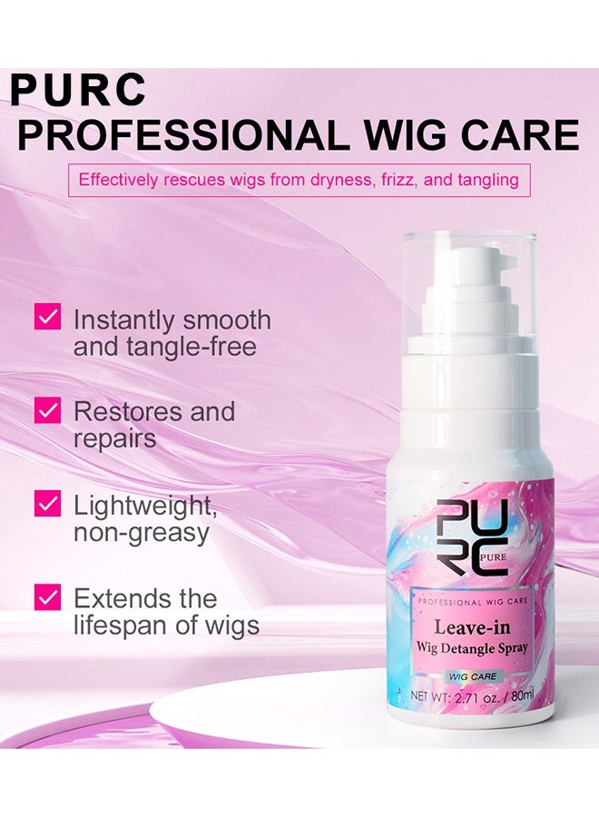 بورك سبراي لفك تشابك الشعر للباروكات، سبراي للعناية بشعر الباروكات الاصطناعية والطبيعية، ناعم ومضاد للتجعد، يرطب ويرتّب، ينظف ويطيل عمر الباروكة، يفك التشابك فورًا، ناعم ويقلل التجعد، 80 مل - Image 4